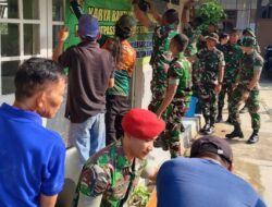 Sambut HUT ke 79 TNI, Pusdiklatpassus Gelar Karya Bakti