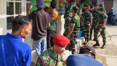 Sambut HUT ke 79 TNI, Pusdiklatpassus Gelar Karya Bakti